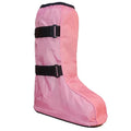 Walking Boot Cover for Medical Fracture Cast Pink Tall, Medium | Water Resistant Slip Resistant Rubber Sole Easy On and Off Snug Fit