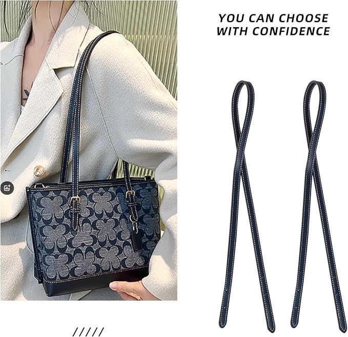 Jiesinlov 2 Pcs Bag Microfiber Leather Strap Replacement Shoulder Straps for Mollie 25 Tote Handbag(DEEP Blue)