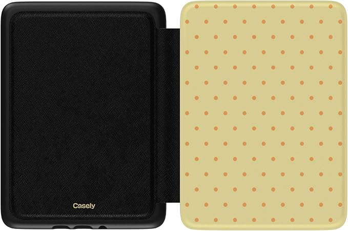 Casely Kindle Case | On the Dot | Yellow Polka Dot | Compatible with 7” Kindle Colorsoft and 7” Kindle Paperwhite (12th Gen 2024 Models)