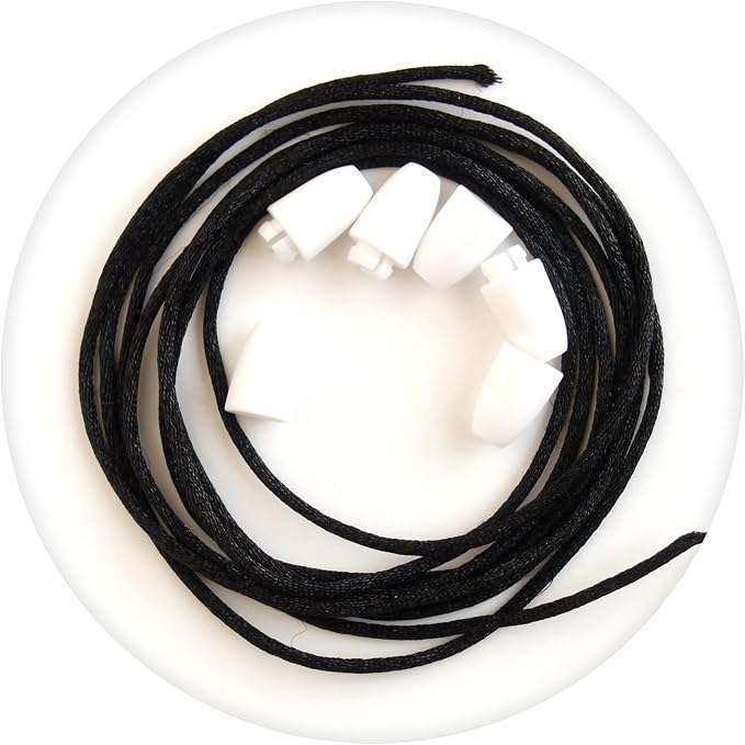 Apropos Super Deal BLACK Silk Cord 50 Feet (600") And 50 Pair Clasps
