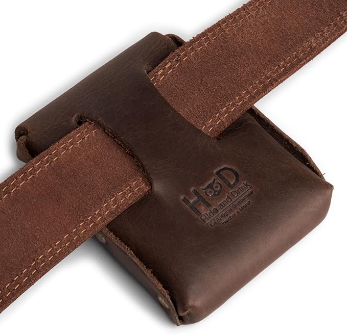 Hide & Drink, Waist Wallet, Holds Up to 20 Cards, Folded Bills & Coins, Charging Cables, Full Grain Leather, Handmade (Bourbon Brown)