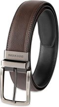 DOCKERS Men's Two-in-one Reversible Rotative Buckle Everyday Casual Dress Belt (Regular and Big & Tall Sizing)
