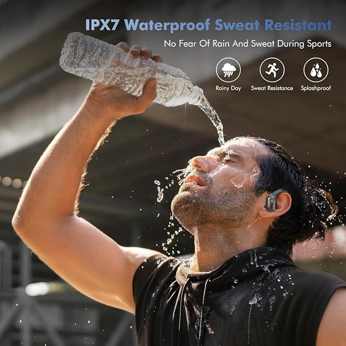 sajawass Wireless Earbuds, Sports Bluetooth Headphones, 75Hrs Playtime Ear Buds with LED Power Display, Noise Canceling Headset, IPX7 Waterproof Earphones for Workout/Running