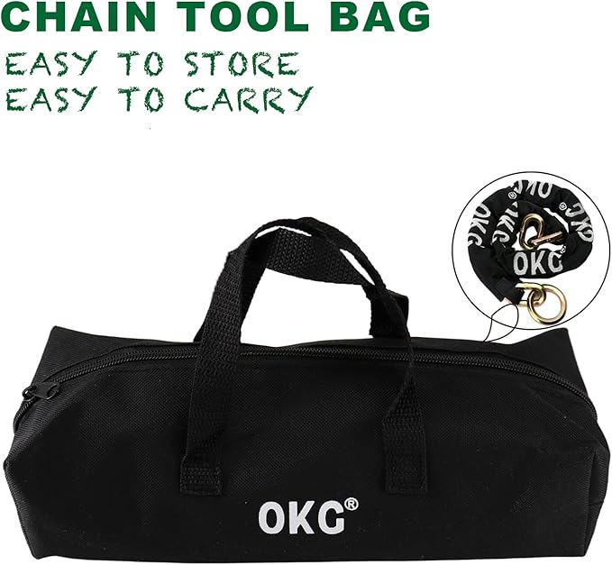 OKG Maximum Heavy Duty Security Chain 2.6 ft x 1/2 in Thick, Hardened Alloy Steel Lock Chain, Cut Proof Chain Ideal for Motorcycles, E-Cargo Bike, and Garage Security, Ultra Protection (No Lock)