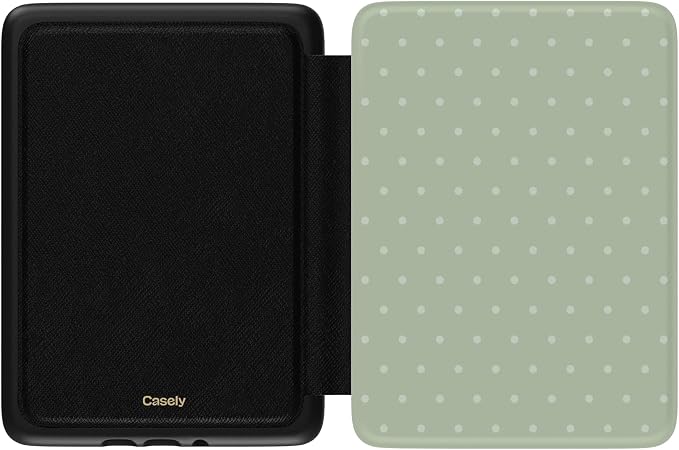 Casely Kindle Case | On the Dot | Green Polka Dot | Compatible with 7” Kindle Colorsoft and 7” Kindle Paperwhite (12th Gen 2024 Models)