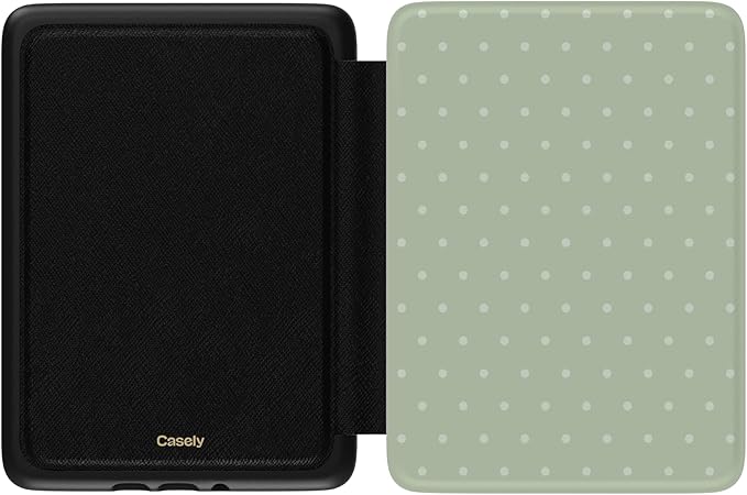 Casely 6" Kindle Case | On the Dot | Green Polka Dot | Compatible with 6-inch Amazon Kindle 2024/2022 (11th Generation)