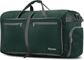 Gonex Large Foldable Travel Duffle Bag with Shoes Compartment, Packable Lightweight Water Repellent Duffel Bag for Camping Gym Weekender Bag