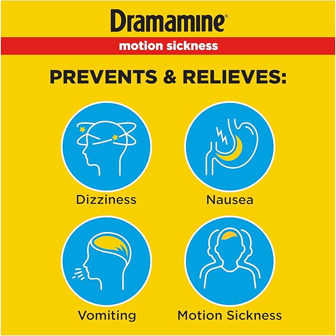 Dramamine Formula Motion Sickness Relief | Original, 12 Count