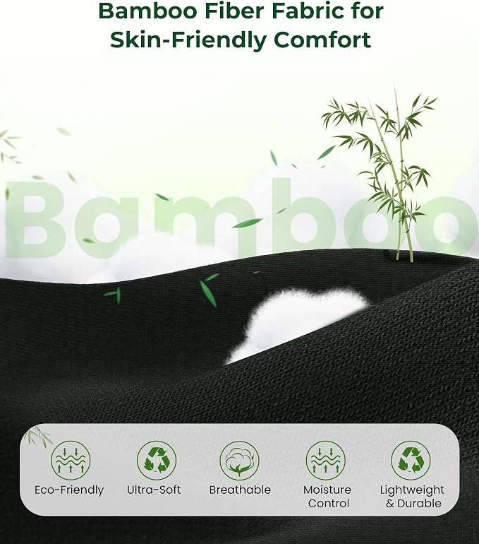 MUSICOZY Bamboo 3D Bluetooth Sleep Mask Headphones, Ultra-Soft Bamboo Fiber Wireless Sleep Headphones, Ultra-Thin Speakers, Double-Layer Detachable Eye Mask for Side Sleepers, Gifts for Men Women