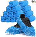 Vabean 500 Pcs Disposable Shoe Covers Boot Cover Waterproof Nonslip Shoe Protector Covers for Indoor Carpet Floor Workplace Protection, One Size Fit Most (Blue)