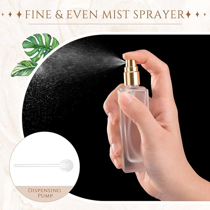Domensi 30 Pcs 10/15/20/30 ml Perfume Travel Refillable Glass Bottles Spray Bottle Perfume Atomizer for Cologne Dispenser Leak-proof Fragrance Bottles Atomizer Pump Kit (30 ml,Folral Color)