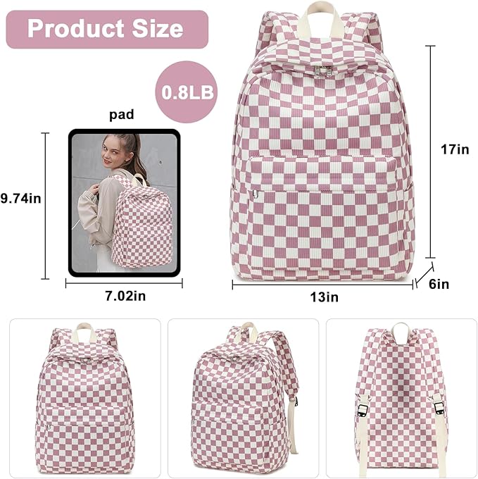 Bluboon School Backpack for Teen Girls Bookbags Elementary High School Corduroy Laptop Bags Women Travel Daypacks
