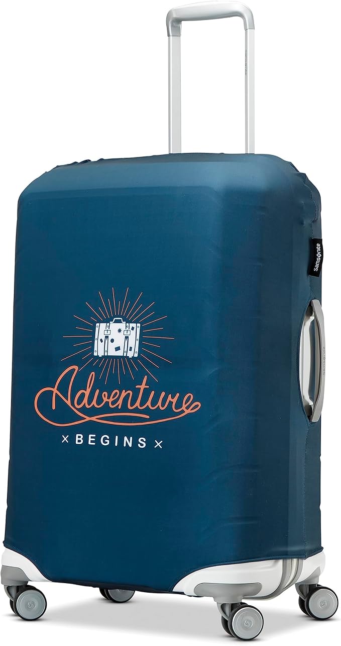 Samsonite Printed Luggage Cover, Adventure Begins, Medium