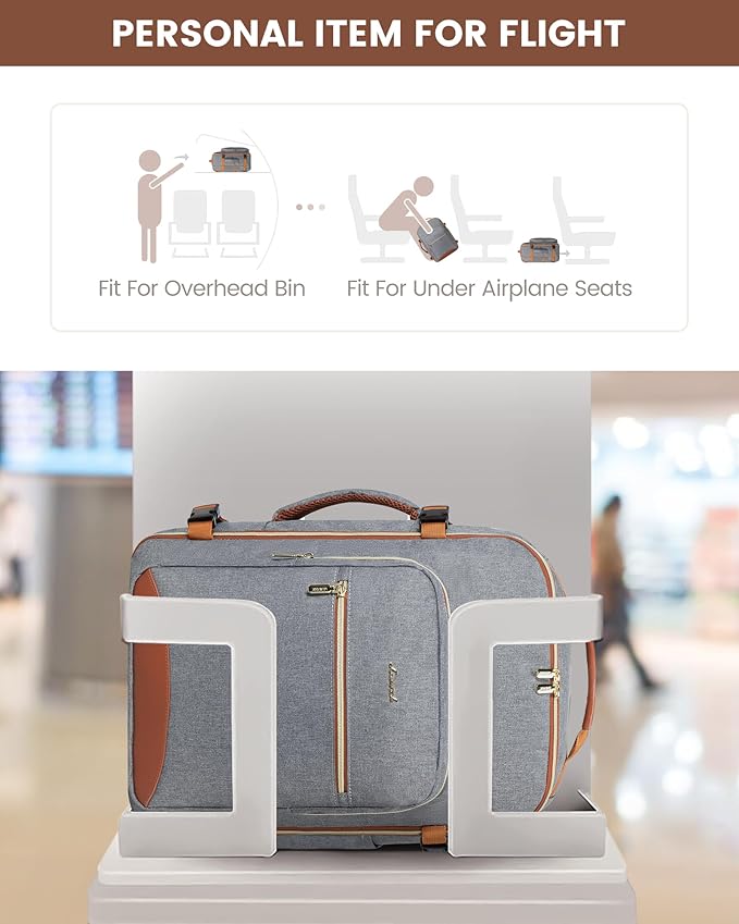 LOVEVOOK 50L Travel Backpack Flight Approved Carry on Backpack,3 Packing Cubes,Waterproof Personal Item Travel Bag,TSA Carry on Luggage Suitcase Travel Essentials,Gifts for Women & Men,fits 18" Laptop