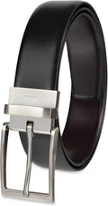 Calvin Klein Men’s Reversible Leather Belt - 2‑in‑1 Versatile Modern Style