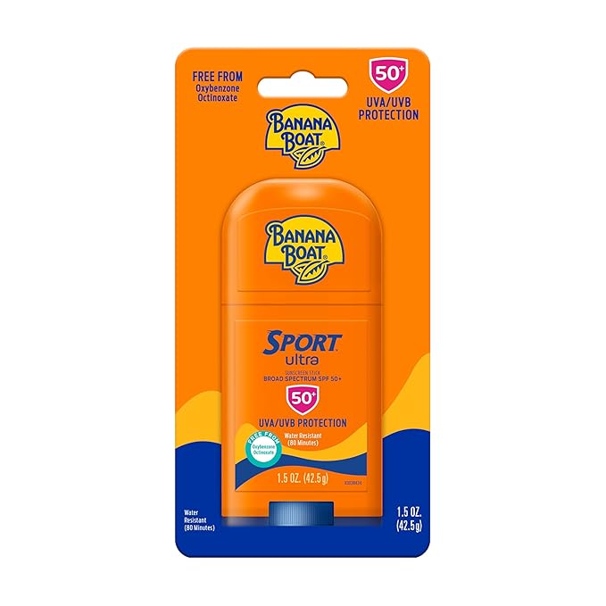 Banana Boat Sport Ultra Sunscreen Stick SPF 50, 1.5oz | Travel Size Sunscreen, Mini SPF Stick Sunblock, Oxybenzone Free, 1.5oz