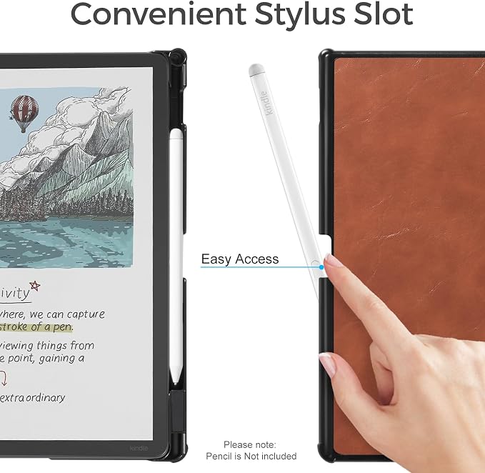 CoBak Case for 11" Kindle Scribe 3rd Generation 2025, Kindle Scribe Colorsoft - All New PU Leather Cover with Auto Sleep Wake, Pen Holder for Scribe 11" 2025 Released