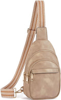 BOSTANTEN Sling Bag for Women Leather Crossbody Bags Fanny Pack Chest Bag for Travel