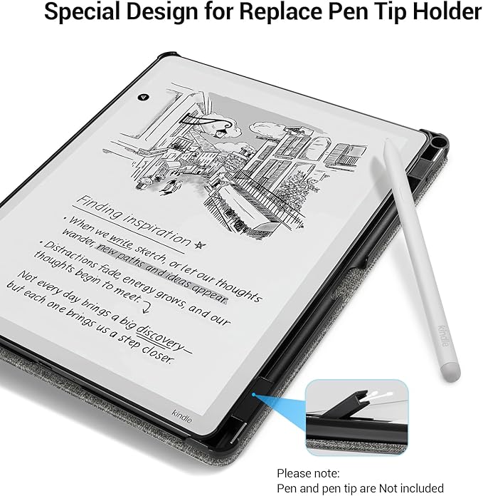 CoBak Case for 11" Kindle Scribe 3rd Generation 2025, Kindle Scribe Colorsoft - All New PU Leather Cover with Auto Sleep Wake, Pen Holder for Scribe 11" 2025 Released