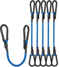 8 Pcs 18 Inch Heavy Duty Carabiner Bungee Cord Outdoor with 190 Lbs Max Break Strength, Bungee Straps with Upgraded Carabiner Hooks for Luggage Rack, Cargo, Hand Carts, Bike, Camping, etc (Blue)