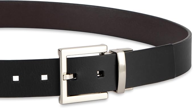 Calvin Klein Men’s Reversible Leather Belt - 2‑in‑1 Versatile Modern Style