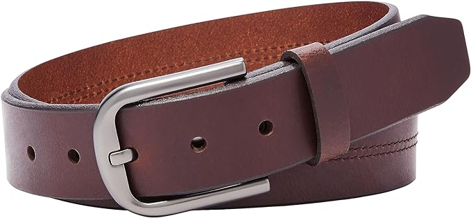 Fossil Brown Leather Belt for Men
