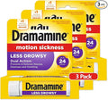 Dramamine All Day Less Drowsy, Motion Sickness Relief, 8 Count, 3 Pack
