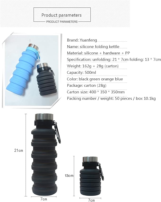 Water Bottle,Leak Proof Water Bottle,Sports Water Bottle,Water Bottle Creative Pure Color/Camouflage Silicone Folding Water Cup Portab Outdoor Riding Sports Large Capacity Portable Water Bottle Water