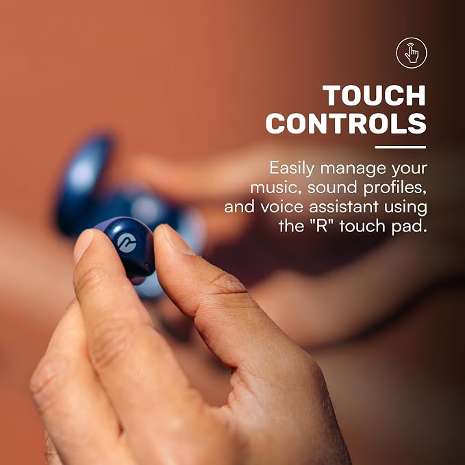 Raycon Fitness Bluetooth Wireless Earbuds + Microphone with Active Noise Canceling, Sweat & Water-Resistant Earphones, Running Headphones, Ear Buds Wireless Bluetooth 56 Hours Playtime (Blue)