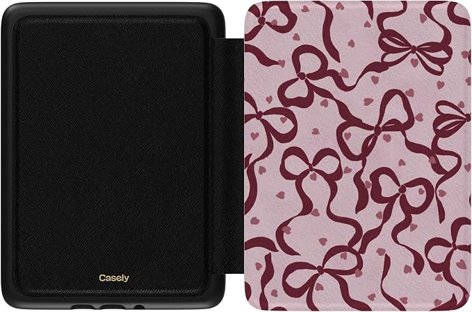 Casely Kindle Case | Coquette Crush | Bows | Compatible with 7” Kindle Colorsoft and 7” Kindle Paperwhite (12th Gen)