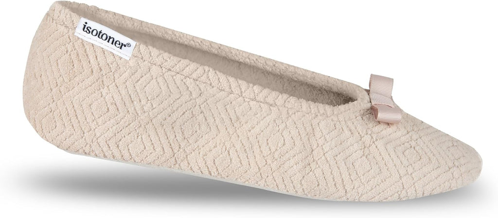 Isotoner Women's Chevron Non-Slip Ballerina Slipper