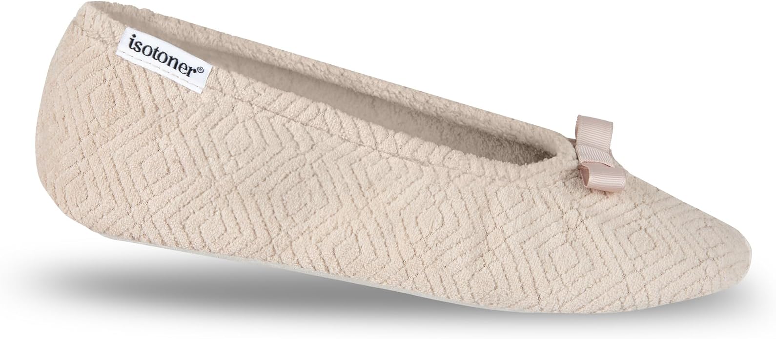 Isotoner Women's Chevron Non-Slip Ballerina Slipper