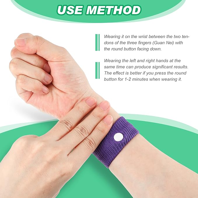 Zhanmai 12 Pairs Motion Sickness Bands for Kids Adults Nausea Wristbands Colorful Nausea Relief Bracelet for Car Sickness Pregnancy Ride Sea Flying Travel (Classic Color)