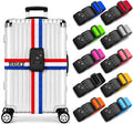 Personalized Luggage Strap with TSA Compatible Combination Lock,1 Piece Custom Embroidered Name Suitcase Belt, 200CM Adjustable Travel Identifier for 18-32 Inch Bags(1)
