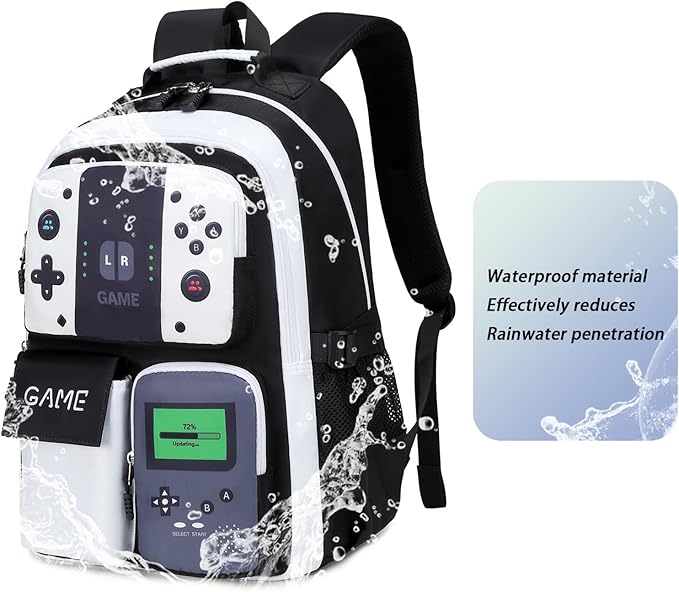 Boys Backpack Kids Bookbag Teens School Bag Luminous Game Large capacity bag