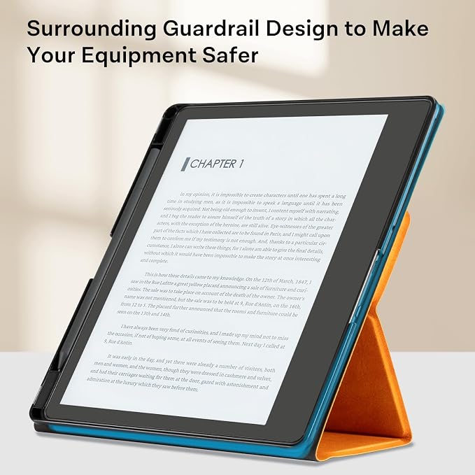 CoBak Stand Case for Kindle Scribe - Premium Folio Leather Cover with Pen Holder, Auto Sleep/Wake, and Stand Feature - Compatible with 10.2 Inch Kindle Scribe (2022/2024 Release)