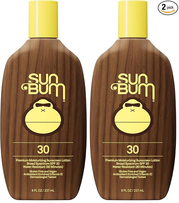 Sun Bum Sunscreen Lotion, SPF 30 | Original Scent | Vitamin E | Hawaii Compliant | 8 oz Pack of 2