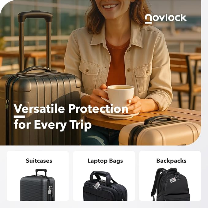 Luggage Locks TSA Approved with Inspection Indicator and Resettable 4-Digit, Easy-to-Read Combination, TSA Locks for Luggage, Suitcases, Backpacks & Travel Bags, Silver, 2-Pack