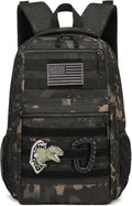 Kids Tactical Backpack Army Molle Bookbag Military Boys Backpack for School, Outdoor, Camping, Black CM