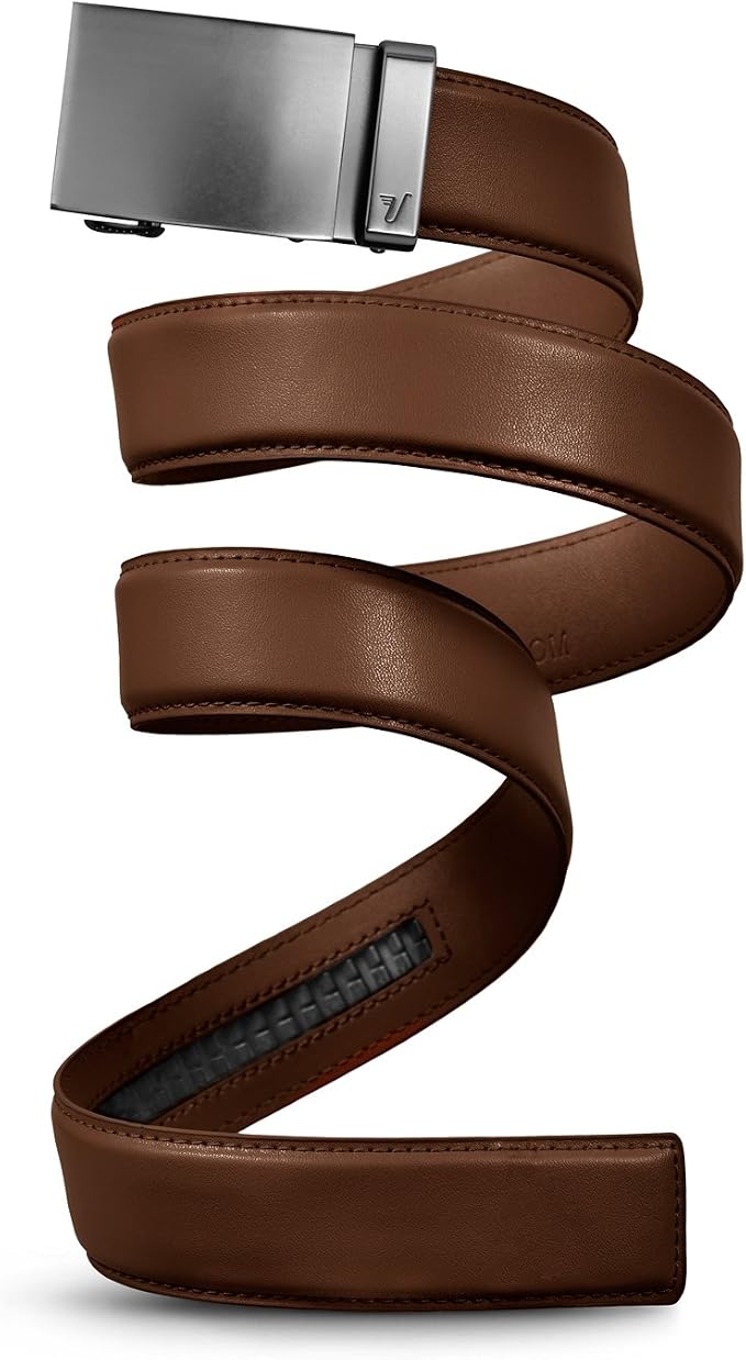 Mission Belt Men's Leather Ratchet Belt, 40mm Metal Collection