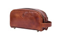 Leather Toiletry Bag for Men | Grooming Travel Kit | With Waterproof Lining | By Aaron Leather Goods
