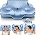 Dayme Orthopedic Memory Foam Pillow, Blue | Cooling Neck Pillow, Cervical Support, Neck Pain Relief, All Sleep Positions, Ergonomic