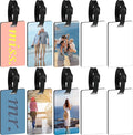 Frienda Sublimation Luggage Tag Blanks White Blank Travel Bag Tags Bulk with Strap Double Sided MDF Suitcase Labels with Slots for Easy Identification