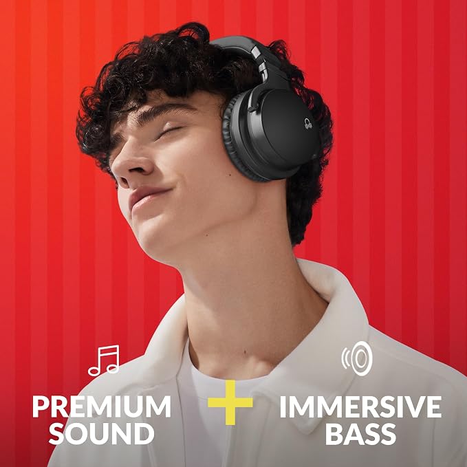 Million Sold Classic E7 Active Noise Cancelling Headphones with Upgraded HD Sound, Wireless Bluetooth Headphones Over The Ear Unequaled Comfort, Vivid Deep Bass, for Home Office Travel Birthday Gift
