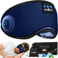 MUSICOZY Sleep Headphones, Bluetooth 5.4 Sleep Mask Headband Headphones Sleeping Eye Mask, Wireless Music Earbuds Earphones with HD Stereo Speakers Cool Gadgets Gifts (Midnight Blue)
