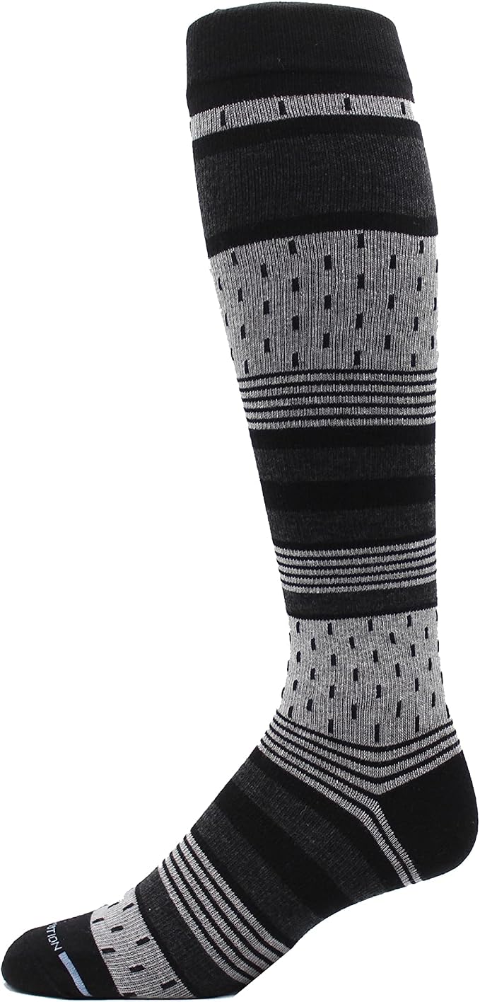 Dr. Motion 4 Pairs Men's Athletic Traveler Graduated Compression Knee High Socks