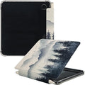 Folio Leather Case for 7" Kobo Libra Colour (2024) eReader - Ultra-Thin Enhanced Auto Sleep/Wake Cover with Transparent TPU Back, Magnetic Closure, Stylus Holder (Misty Forest)