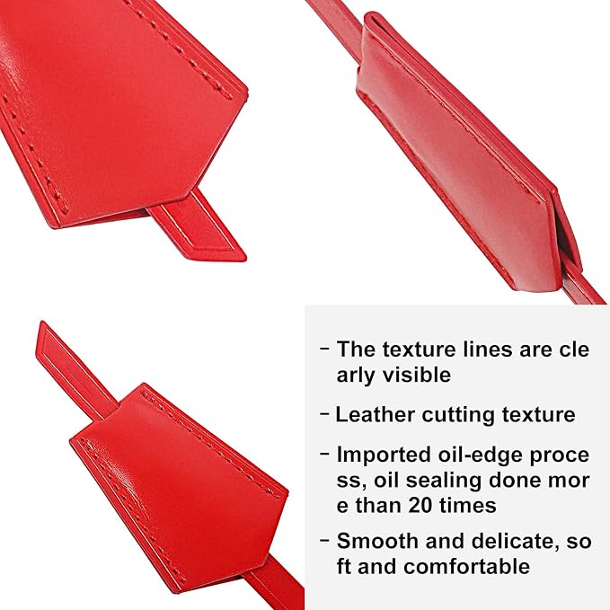 Genuine Leather Bag Charm Decorative Hang Tag & Boarding Pass Keychain for Speedy 25 30 35,Luggage Tag, Suitcase Tags(TAG+Pass-RED)