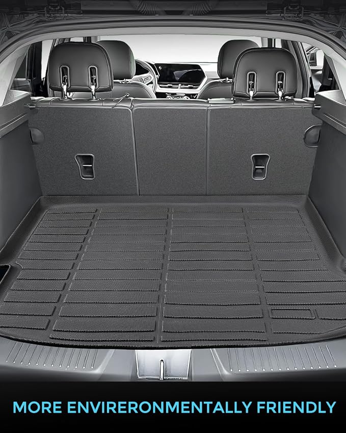 All Weather Rubber Floor Mats for Chevy Trax 2026 2025 2024 LS/LT/ACTIV/1RS/2RS, Trunk Mat Cargo Liner Custom Fit for Front & 2nd Row Backseat, Heavy Duty TPE Black Car Accessories for Buick Envista