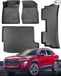 All Weather Rubber Floor Mats for Chevy Trax 2026 2025 2024 LS/LT/ACTIV/1RS/2RS, Trunk Mat Cargo Liner Custom Fit for Front & 2nd Row Backseat, Heavy Duty TPE Black Car Accessories for Buick Envista